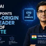Feature image announcing OpenAI's appointment of an Indian-origin technology leader as CTO of Compute, featuring AI infrastructure, data center servers, and advanced computing technology.