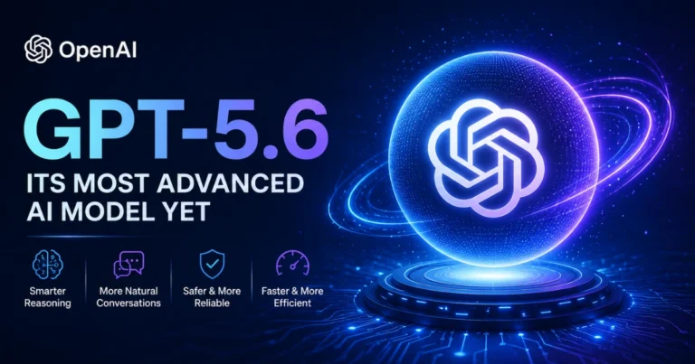 OpenAI GPT-5.6 launch feature image showing futuristic AI interface, OpenAI logo, and the announcement of its most advanced AI model yet.