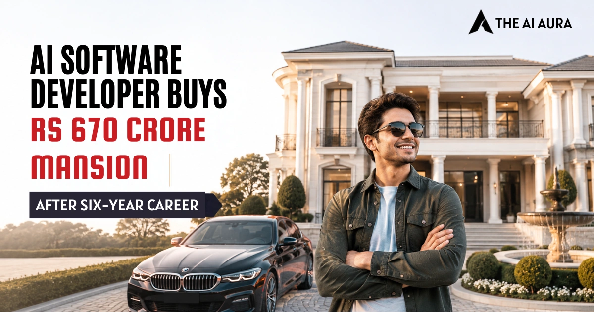 AI software developer buys ₹670 crore mansion after a six-year career.