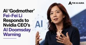 Fei-Fei Li discussing AI risks and responding to warnings about the future of artificial intelligence.