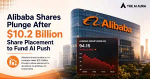 Alibaba shares plunge after a $10.2 billion share placement to fund its AI investments.