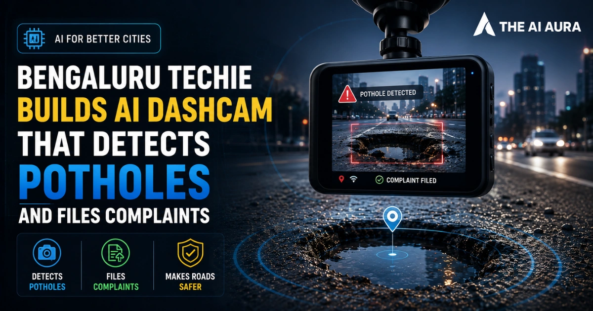 Bengaluru techie builds an AI dashcam that detects potholes and automatically files road complaints.
