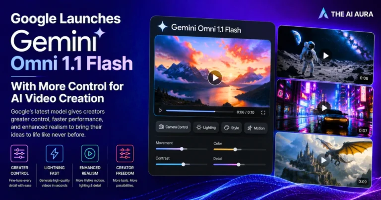 Google launches Gemini Omni 1.1 Flash with advanced controls for AI video creation, faster performance, and enhanced realism.