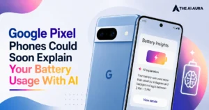 Google Pixel phone displaying AI-powered battery usage insights and explanations.