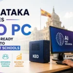 Karnataka launches KEO PCs to bring AI-ready computing to government schools, with a student using an AI education computer.