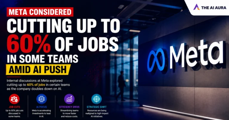 Meta considers cutting up to 60% of jobs in some teams as the company accelerates its AI strategy.