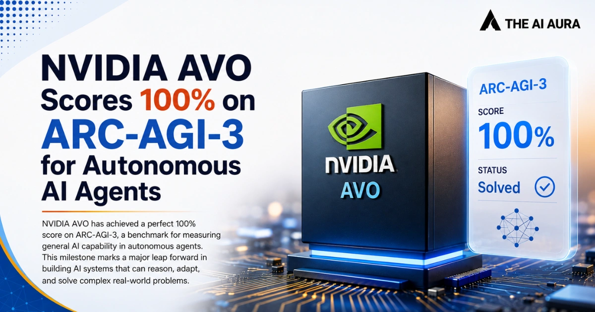NVIDIA AVO achieves a 100% score on ARC-AGI-3 for autonomous AI agents.
