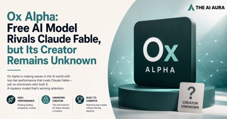 Ox Alpha free AI model rivals Claude Fable while its creator remains unknown.
