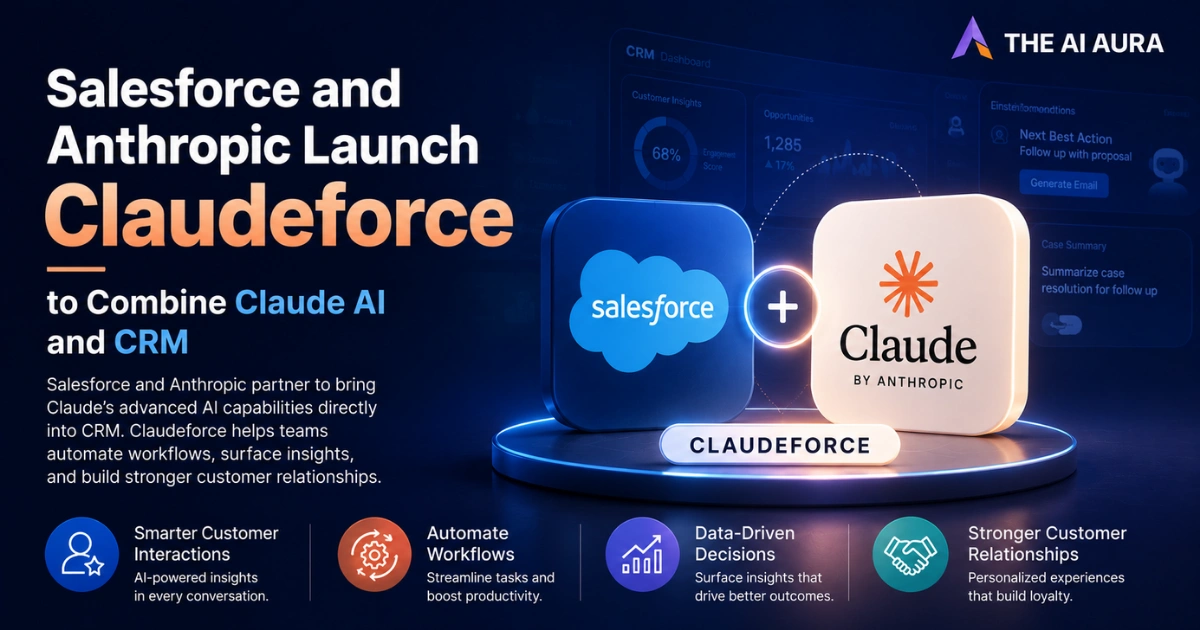 Salesforce and Anthropic launch Claudeforce, combining Claude AI with CRM to automate workflows, surface insights, and strengthen customer relationships.
