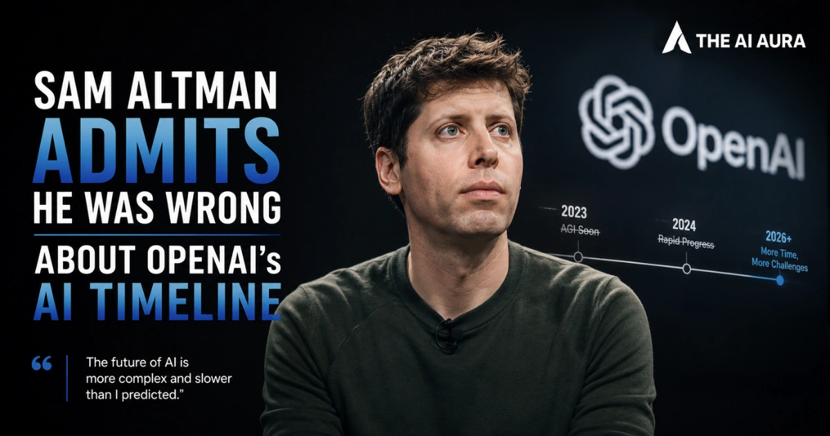 Sam Altman admits he was wrong about OpenAI’s AI timeline, highlighting slower progress toward advanced AI.