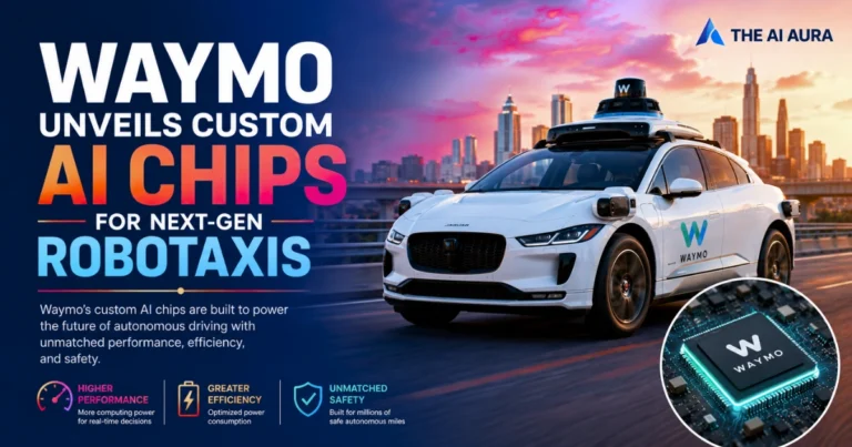 Waymo custom AI chips powering next-generation robotaxis for autonomous driving.