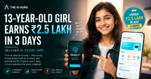 13-year-old girl earns ₹2.5 lakh in three days by selling an AI-powered study app.