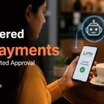 AI-powered UPI payments in India without repeated approval, showing a successful mobile payment and QR code with AI agent controls.