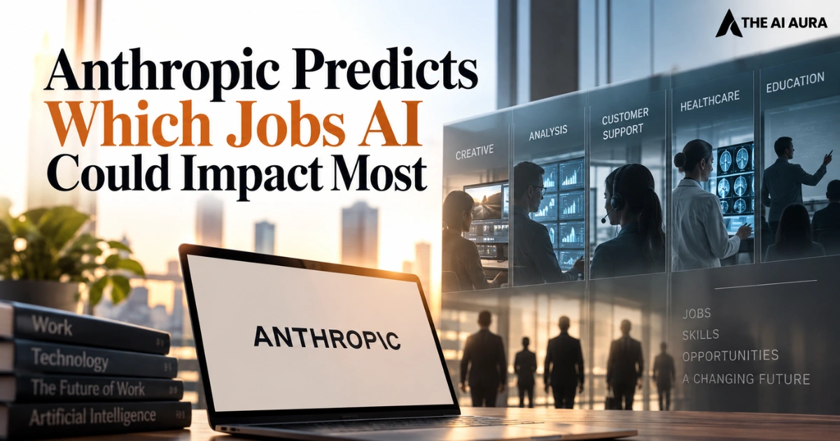 Anthropic predicts which jobs AI could impact most across creative, healthcare, customer support, and analysis roles.