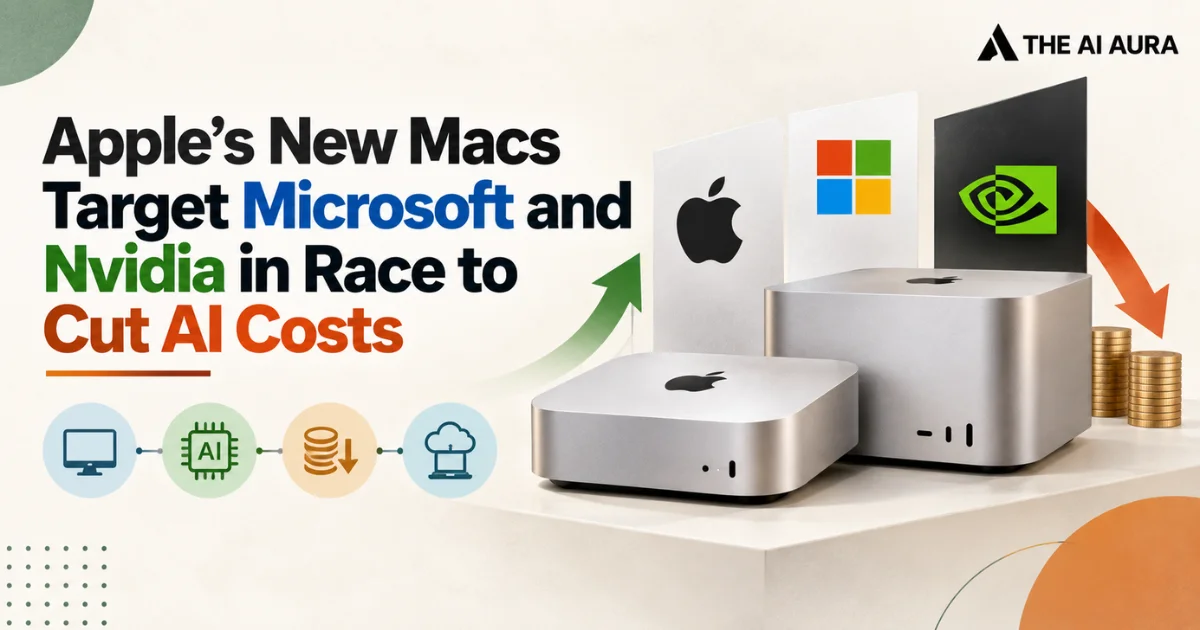 Apple’s new Macs target Microsoft and Nvidia in the race to cut AI costs.
