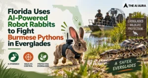 Florida uses AI-powered robot rabbits to fight Burmese pythons in the Everglades.