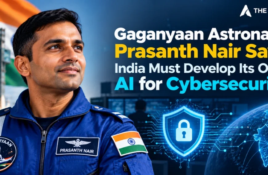 Gaganyaan astronaut Prasanth Nair highlights India’s need to develop its own AI for cybersecurity.