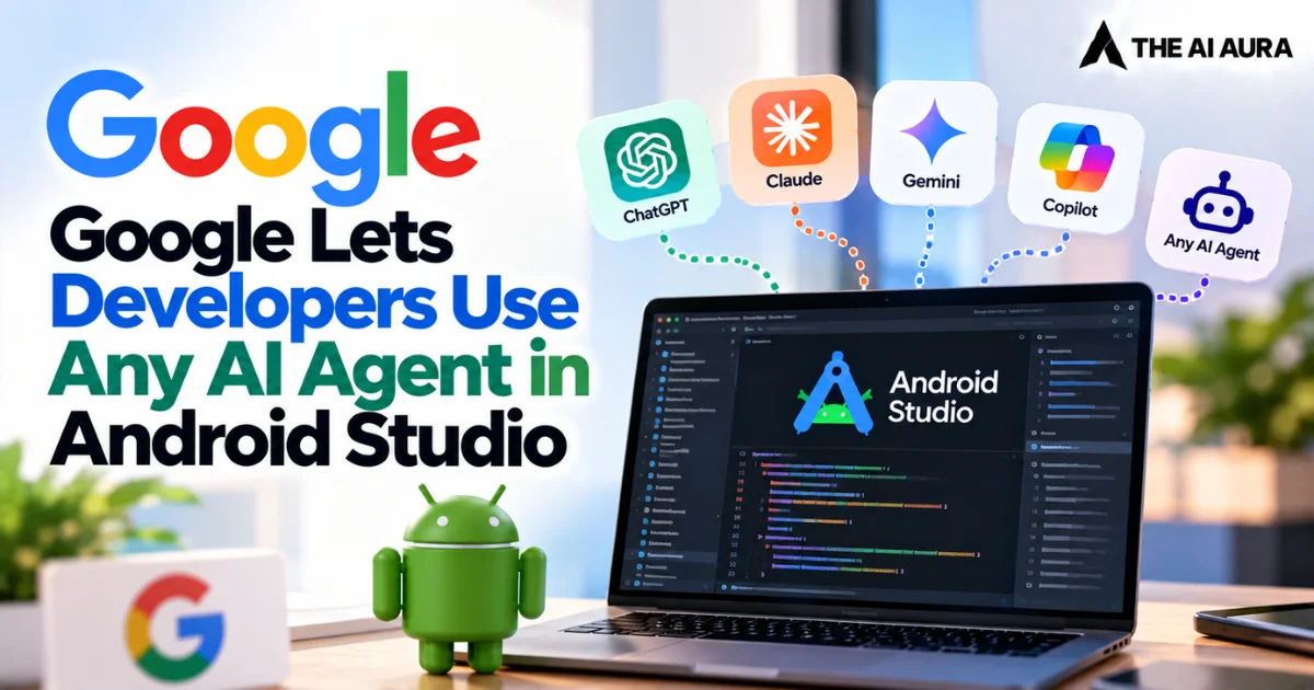 Google lets developers use any AI agent in Android Studio, including ChatGPT, Claude, Gemini, and Copilot.