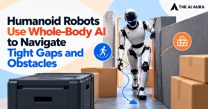 Humanoid robots use whole-body AI to navigate tight gaps and obstacles.