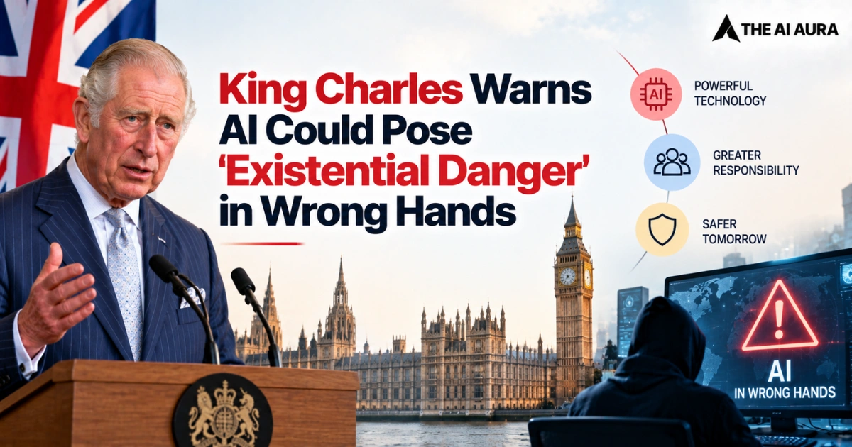 King Charles warns of AI’s existential danger in wrong hands.