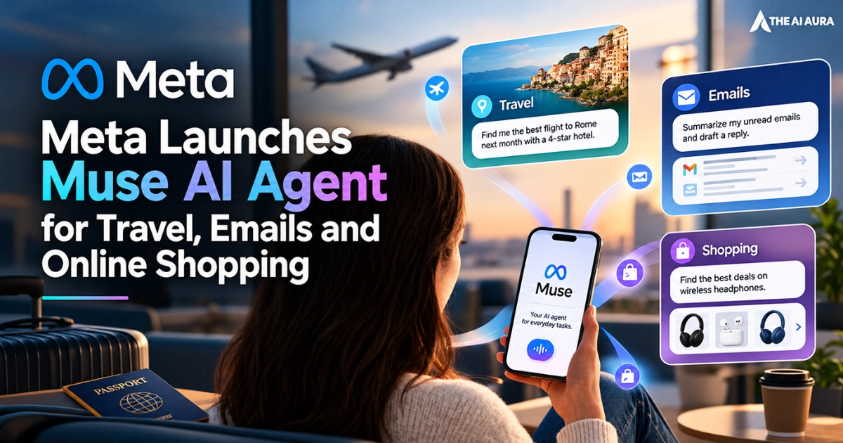 Meta launches Muse AI agent for travel, emails and online shopping.