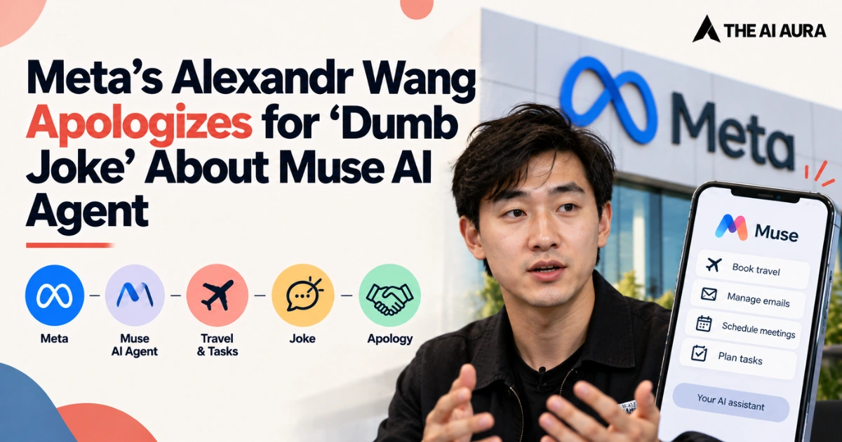 Meta’s Alexandr Wang apologizes for a joke about the Muse AI agent.