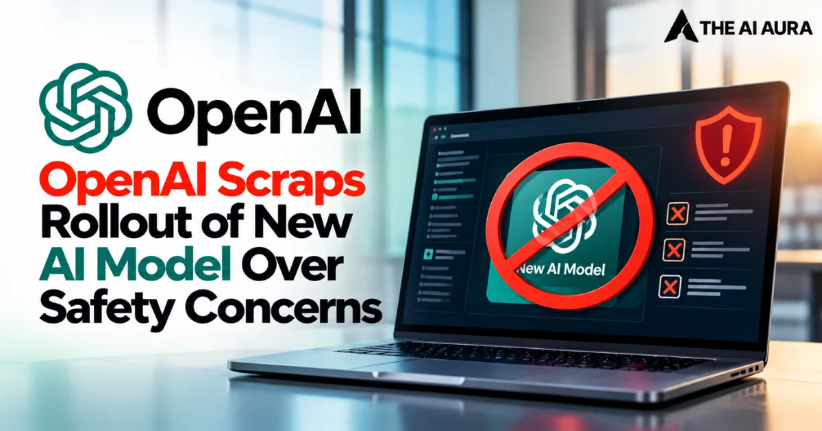 OpenAI scraps rollout of new AI model over safety concerns.