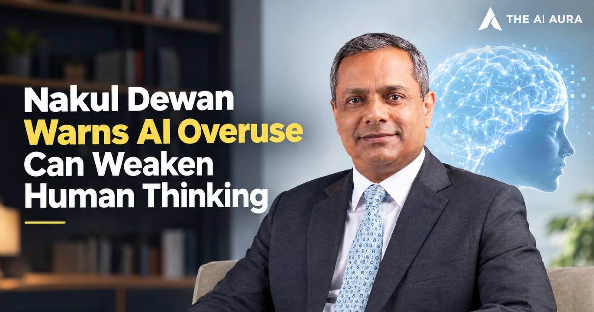 Nakul Dewan warns that AI overuse can weaken human thinking.