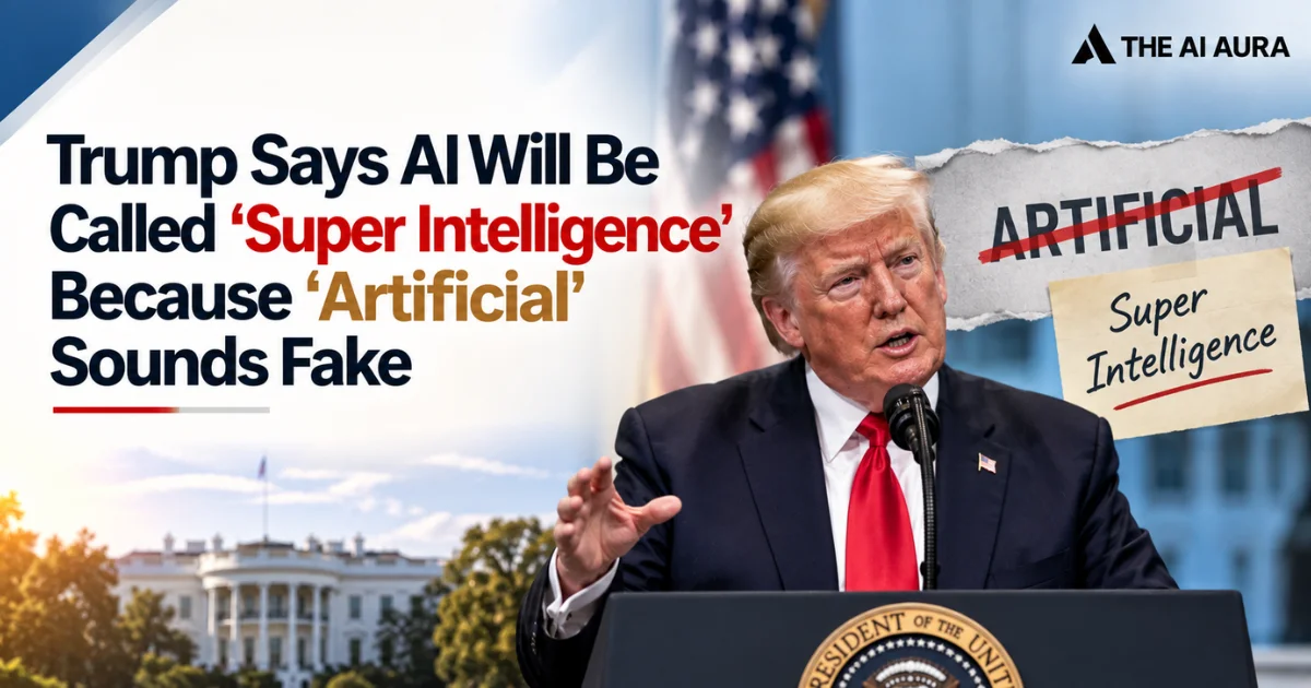 Trump says AI should be called “super intelligence” instead of “artificial.”