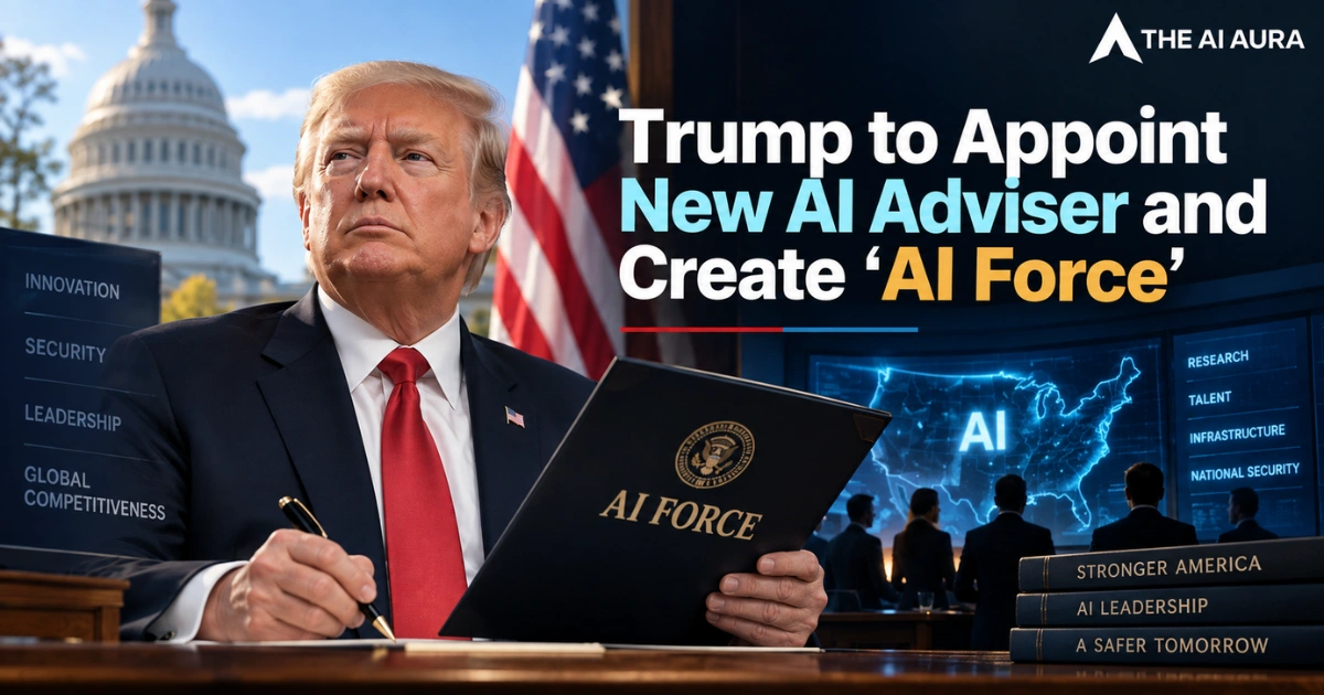 Trump to appoint a new AI adviser and create an AI force.