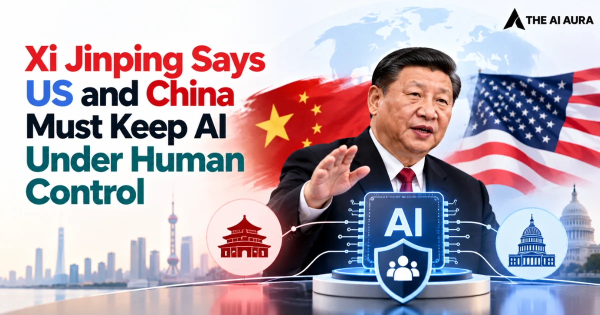 Xi Jinping says the US and China must keep AI under human control.