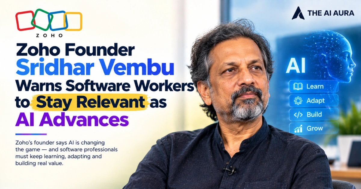 Zoho founder Sridhar Vembu warns software workers to stay relevant as AI advances.