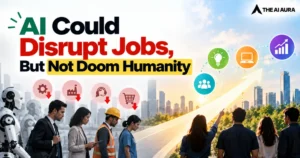 AI could disrupt jobs but not replace humanity.