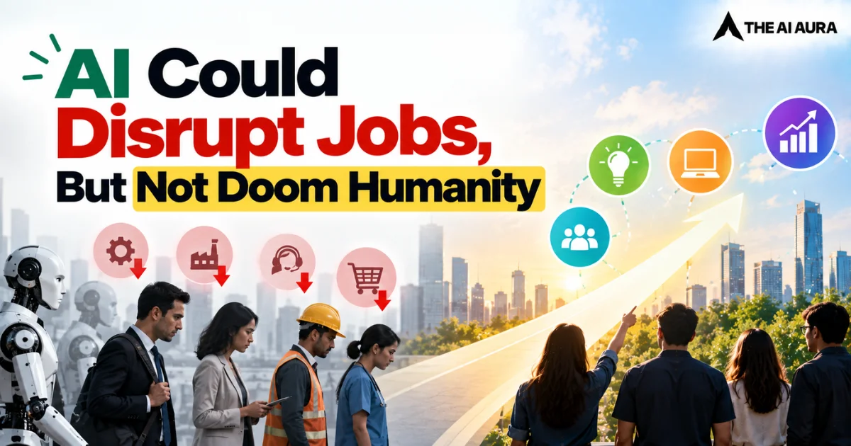 AI could disrupt jobs but not replace humanity.