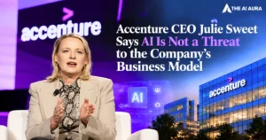 Accenture CEO Julie Sweet says AI is not a threat to the company’s business model.