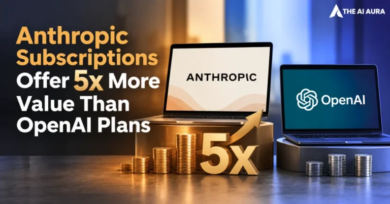 Anthropic subscriptions offer 5X more value than OpenAI plans.