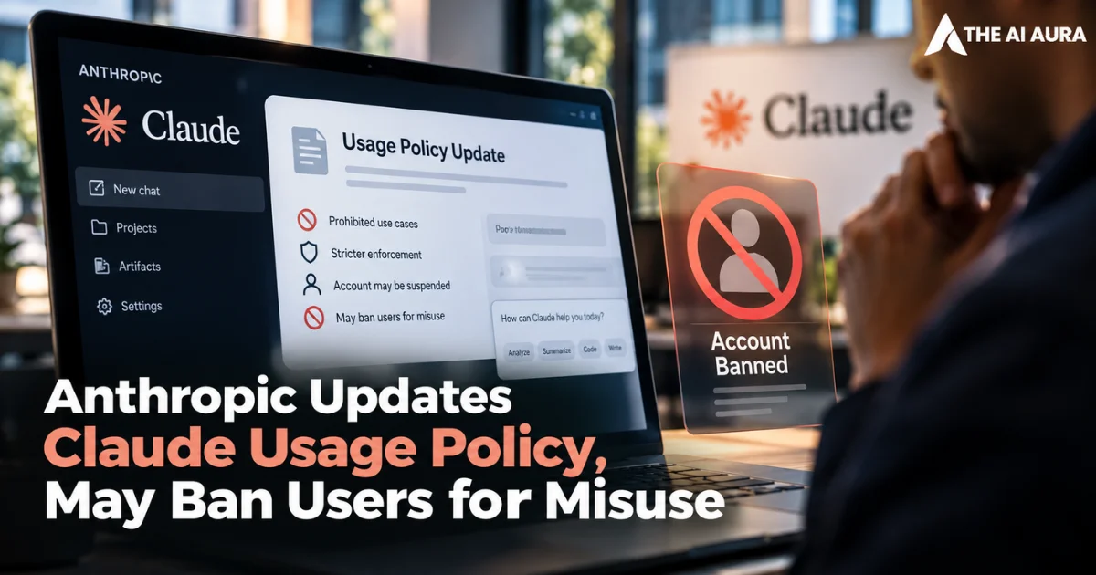 Anthropic updates Claude’s usage policy, warning that misuse may lead to stricter enforcement and account bans.
