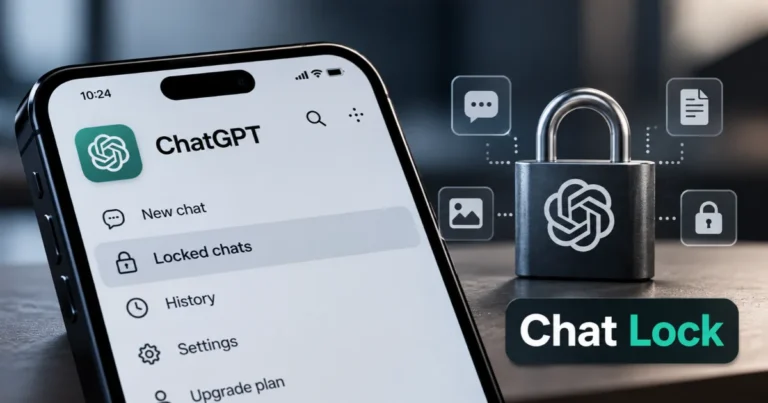 ChatGPT introduces Chat Lock, highlighting locked conversations, privacy protection, secure chat history, and enhanced messaging security.