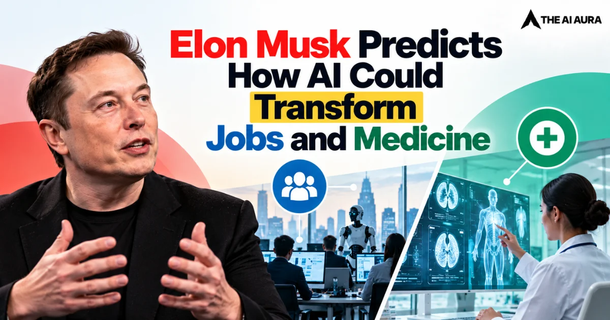 Elon Musk predicts AI could transform jobs and medicine.