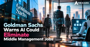 Goldman Sachs warns that AI could eliminate middle management jobs as automation transforms corporate workplaces.
