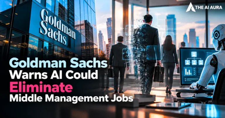 Goldman Sachs warns that AI could eliminate middle management jobs as automation transforms corporate workplaces.