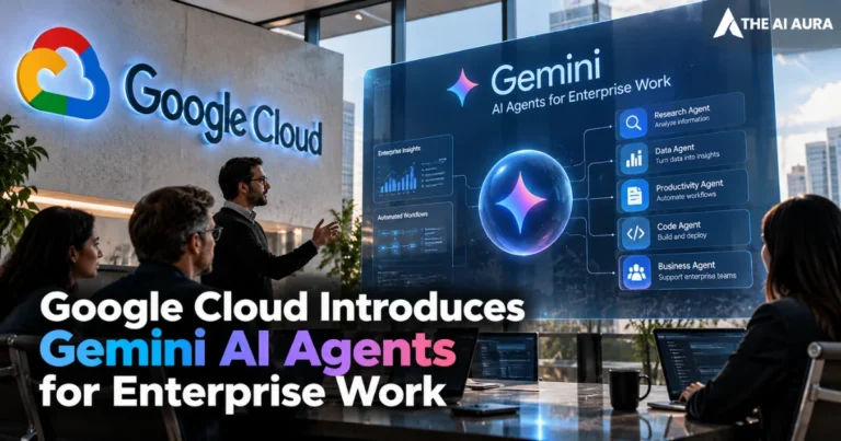 Google Cloud introduces Gemini AI agents for enterprise work, showcasing AI-powered tools for research, data analysis, productivity, coding, and business workflows.