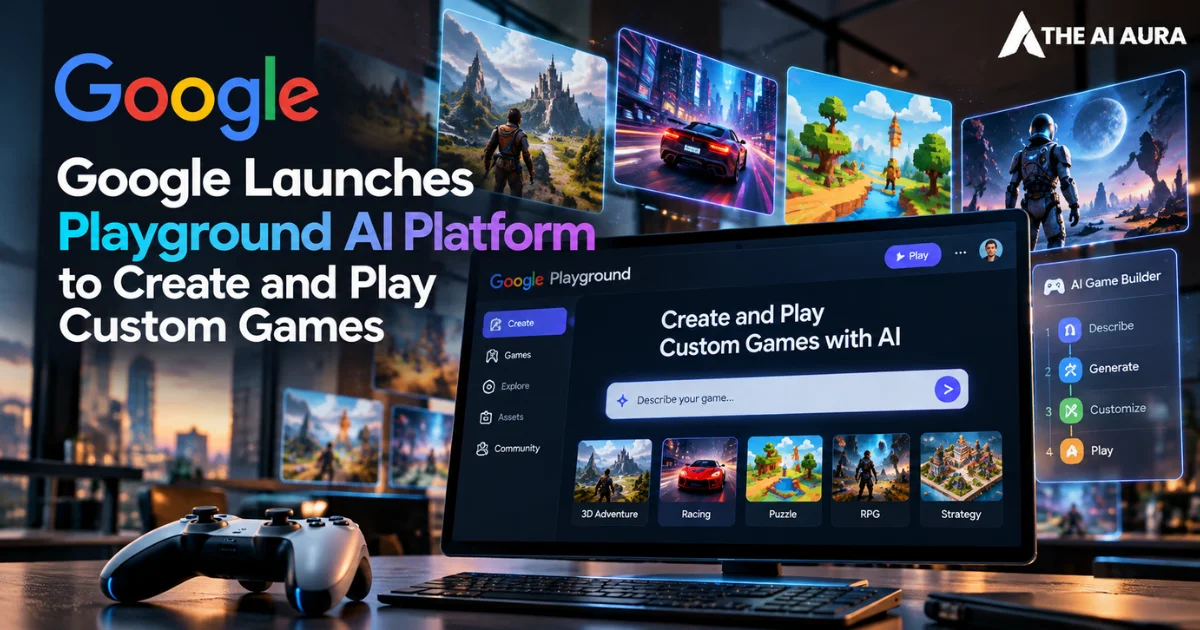Google launches Playground AI platform for creating and playing custom games.