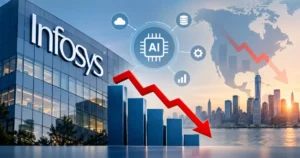 Infosys cuts its FY2027 revenue forecast as AI spending shifts and slowing North American demand put pressure on growth.