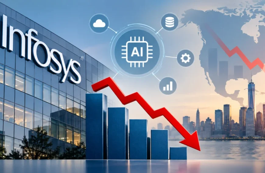 Infosys cuts its FY2027 revenue forecast as AI spending shifts and slowing North American demand put pressure on growth.