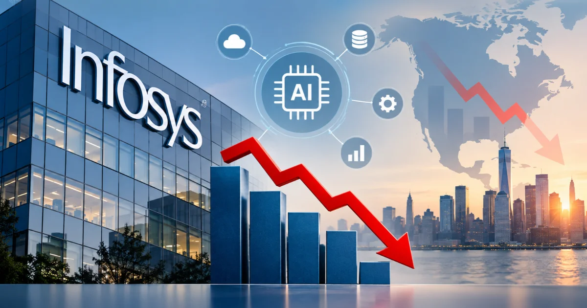 Infosys cuts its FY2027 revenue forecast as AI spending shifts and slowing North American demand put pressure on growth.