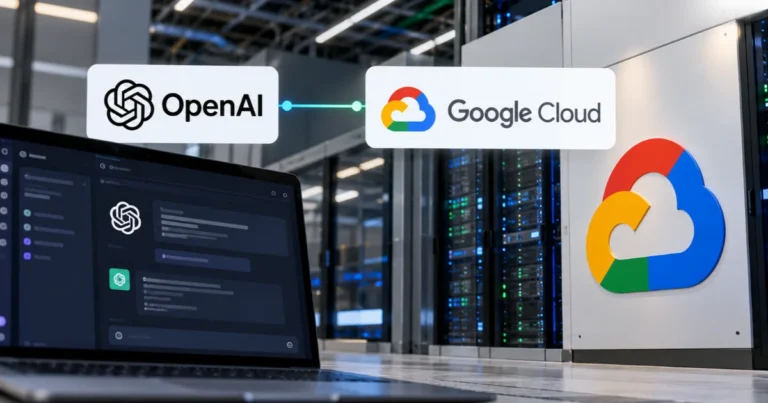 OpenAI models arrive on Google Cloud, showing the partnership between OpenAI and Google Cloud across data centre infrastructure and AI tools.