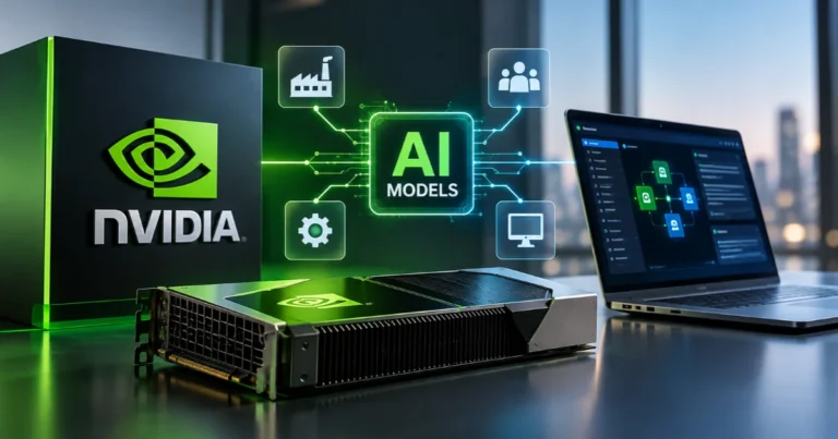 NVIDIA’s new open AI models are designed to power enterprise AI agents and PCs, with GPU hardware, model deployment workflows, and connected AI applications at the center of the technical banner.